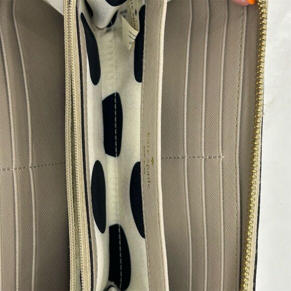 Kate Spade Women's Zip-Around Wallet Multicolor Polka Dot Saffiano Leather - Picture 5 of 16